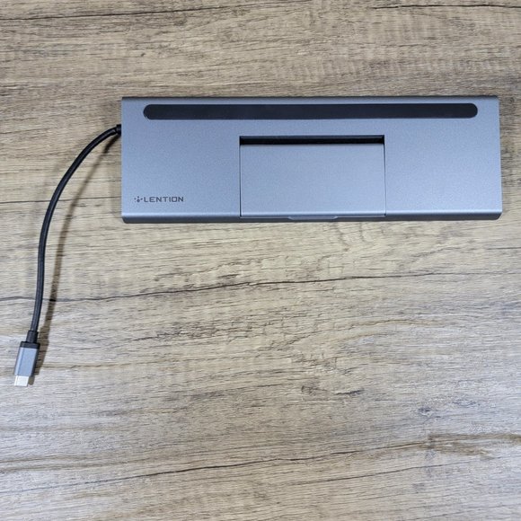 Lention C95 Docking Station Grey USB-A Cardreader Ethernet HDMI Displayport Audi - Picture 5 of 10